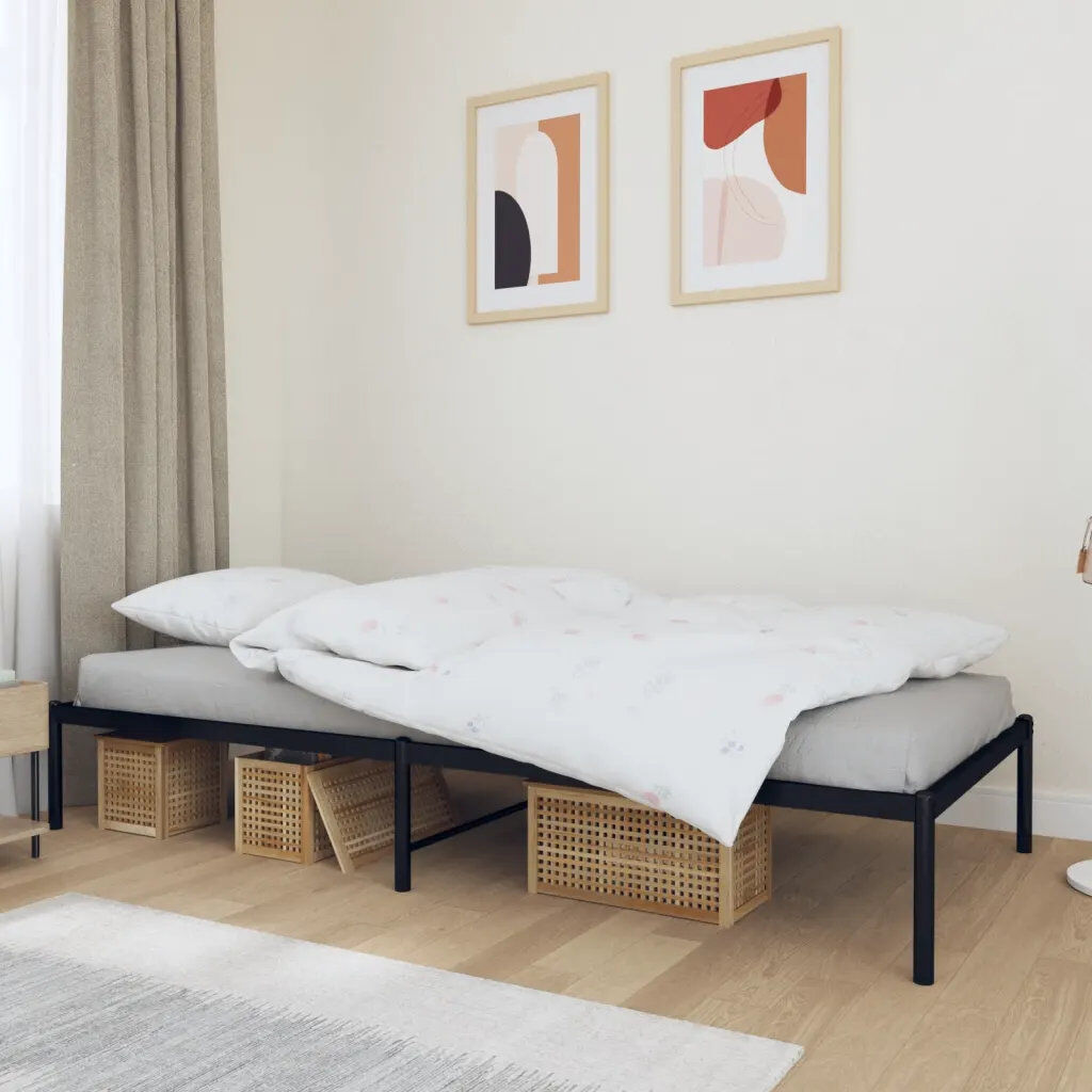 White Noise Bintou Bed Black 100 x 190cm