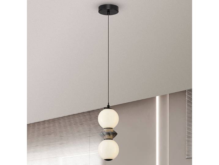 Suspension Pallina type A 238cm Noir 2 Céramique LED non-remplaçables Module LED