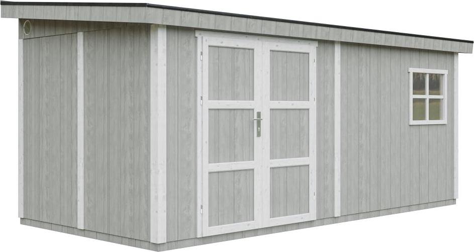 Gartenhaus 11,47 m² - H231x248x530 cm - Timbela M940-TUNDRA GREY