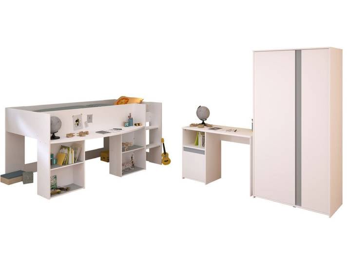 Kinderzimmer PIROUETTE 13 weiß / rosa / grau