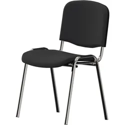 NowyStyl Besucherstuhl ISO 4L 4Fuß gepolstert chrom/schwarz