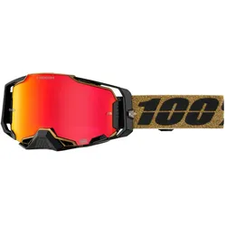100%, Unisex, Sportbrille, ARMEGA HIPER Goggle Glory - Mirror Red Lens (Black, Gold, Red, Rot), Gold, Rot, Schwarz