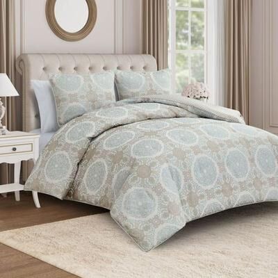 Bcp Home-Bedding Jonet Comforter Set Light Blue, King, Light Blue