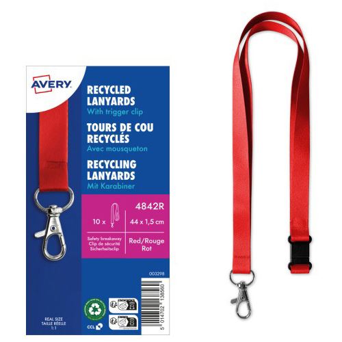 AVERY Zweckform Lanyards rot, 10 St.