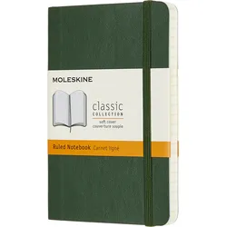 Moleskine Liniertes Notizbuch P Waldgrün weicher Einband