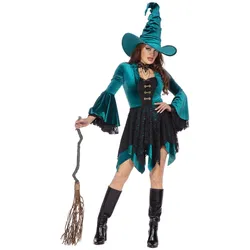 Metamorph Hexenkleid aus türkisem Samt (36)