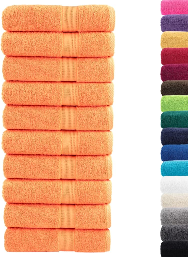 vidaXL Serviettes de douche de qualité supérieure SOLUND 10 pcs orange