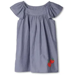 Tchibo - Kinder-Webkleid - Mädchen - Gr. 122/128 - blau