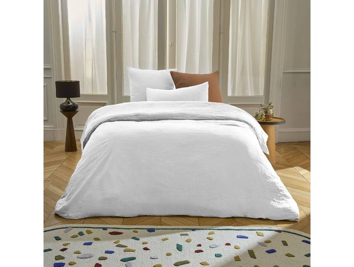 HABITAT - Housse de couette en lin - 240 x 220 cm - Blanc - Brunel