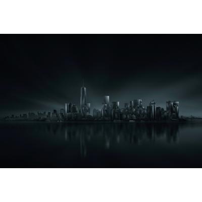 Fototapete PAPERMOON "Photo-Art MIGUEL ANGEL MARTIN, NEW YORK SKYLINE", bunt, B:4m L:2,6m, Vlies, Tapeten