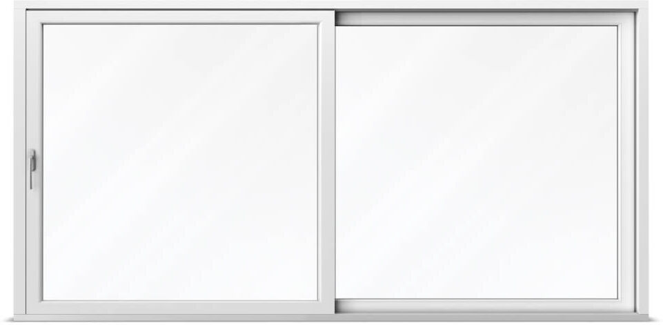 aluplast Baie coulissante largeur 4 m, baie soulevante-coulissante, pvc, IDEAL HSTplus Basic, blanc, 2 vantaux, 4000 x 2100 mm