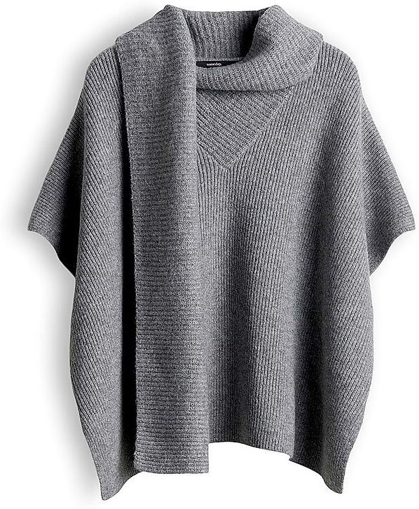 SOMEDAY Cape - Poncho BOLANA CAPE hellgrau W