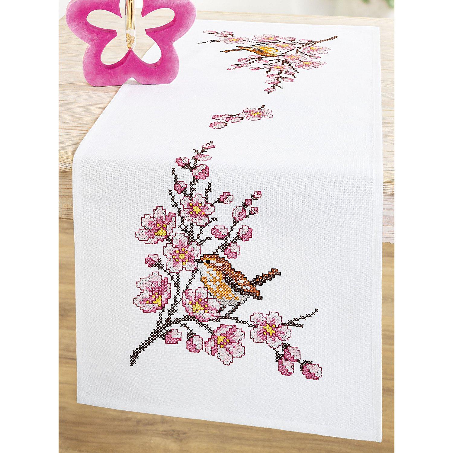 Stickläufer "Kirschblüten-Zweig"