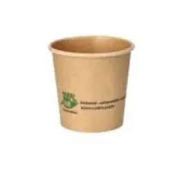 Papstar 20 X 50 Portionsbecher, Pappe 90 ml Ø 6 cm · 5,8 cm braun "100% Fair"