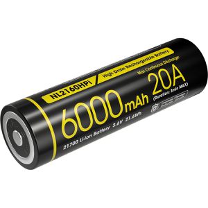 Nitecore Akku NL2160HPI, 3,6 V, 6000 mAh, 21700, Li-Ion, 1 Stück