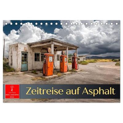 Zeitreise auf Asphalt (Tischkalender 2026 DIN A5 quer), CALVENDO Monatskalender
