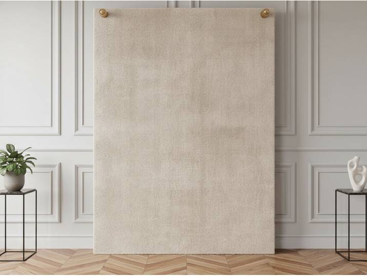 Tapis poils ras lavable MIREILLE uni