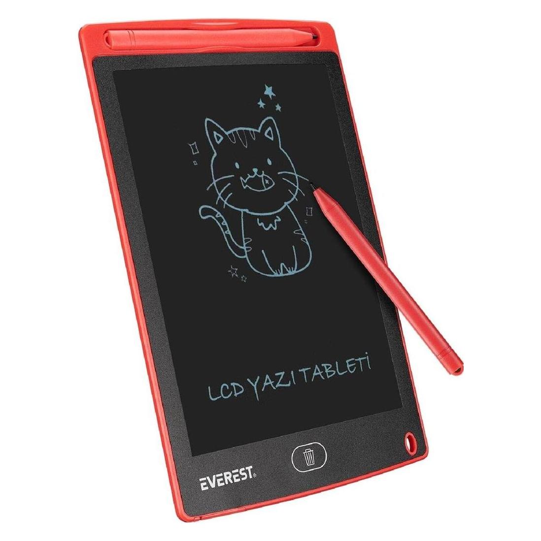Everest Grafikus tábla - EV-DY100 Red (125x175mm, 8,5 inch, toll, LCD) (8.50") (PERDIGEVEEV-DY100RED)