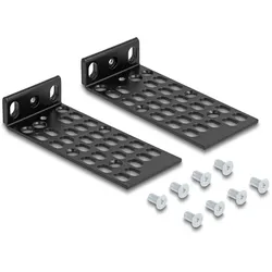 DELOCK Universelles Rack Montage Set 2 Stück schwarz