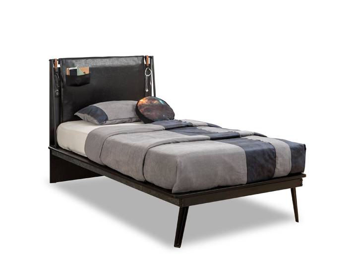 Möbel-Zeit Bett DARK METAL – Erhältlich in 100x200 / 120x200 cm