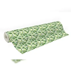 Clairefontaine Geschenkpapier Excellia 80g, Rolle 50x0,70m, Blütenblätter - Grün 202115C