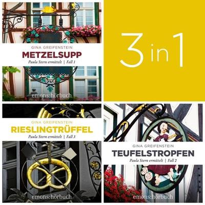Zwischen Knödel und KTU - deftige Krimis aus der Pfalz: Paula Stern ermittelt (Band 1-3) - Paula Stern ermittelt - Gina Greifenstein, Audio,