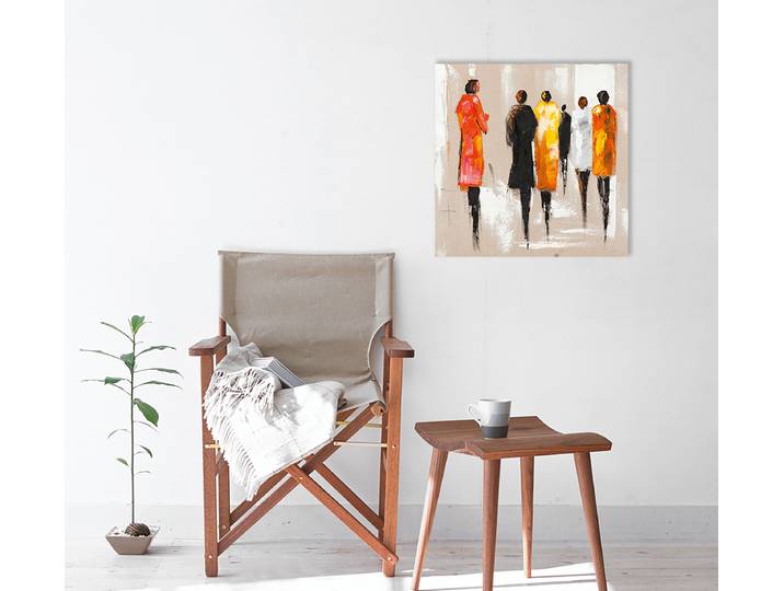 Leinwandbild Modenschau Typ B Mischgewebe Multicolor 70 x 70cm
