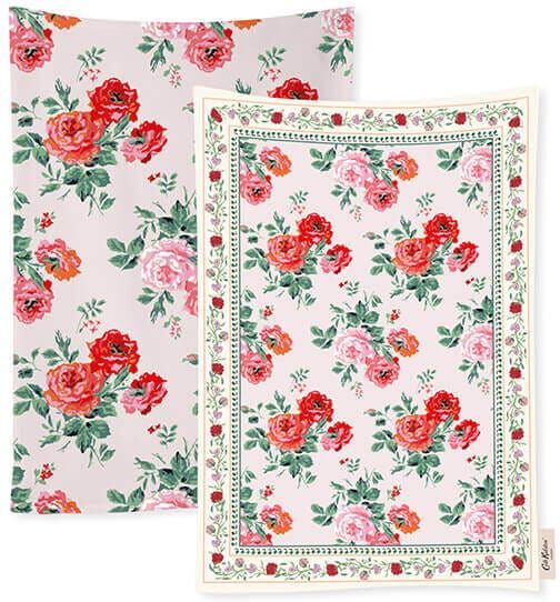 Cath Kidston Archive Rose Set of 2 Tea Towels