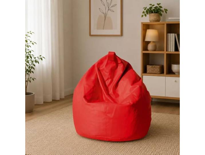 Dmora Eleganter Sitzsack, rote Farbe, Maße 80 x 120 x 80 cm