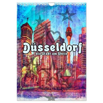 Düsseldorf die Stadt am Rhein (Wandkalender 2027 DIN A4 hoch), CALVENDO Monatskalender