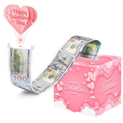 Cash Box For Valentine Day, Mothers Day, Birthday Present, Surprise Gift For Girlfriend, Mom, Friends, Employees c