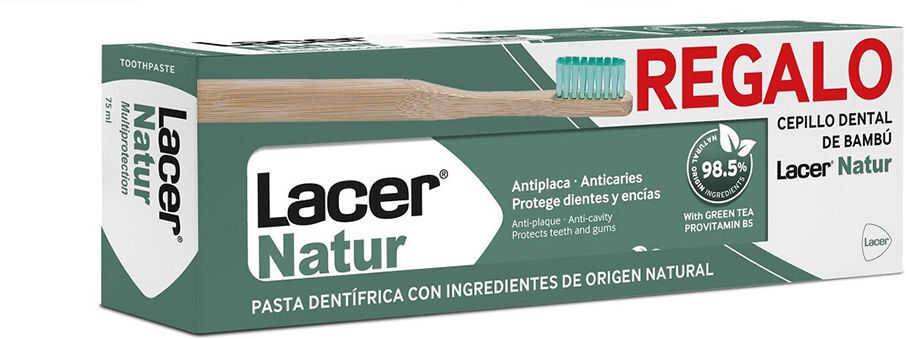 Lacer Natur Pasta Dental + Cepillo Dental Pack 2 pz