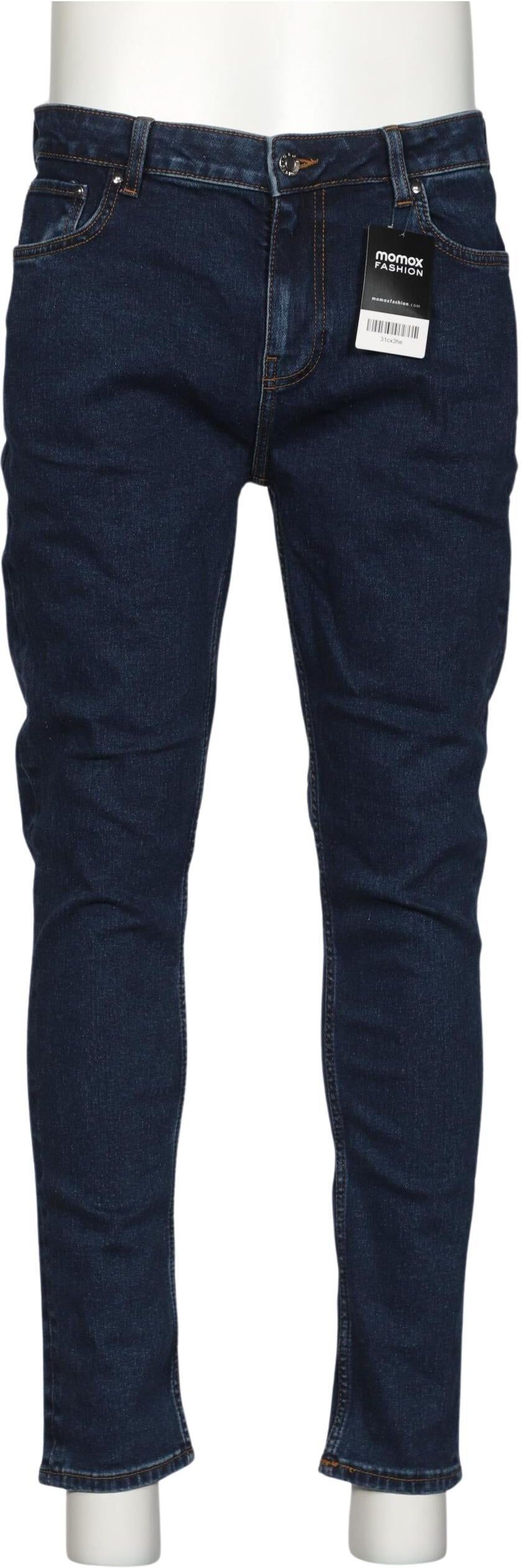 asos Herren Jeans, Marineblau, Gr. W34, Baumwolle / Synthetik / Elasthan - Second Hand