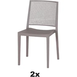 SIENA GARDEN Urban Lights Set 2teilig Square Stuhl gastrotauglich taupe
