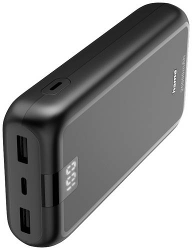 Hama Powerbank 20000 mAh Fast Charge LiPo Anthrazit Statusanzeige