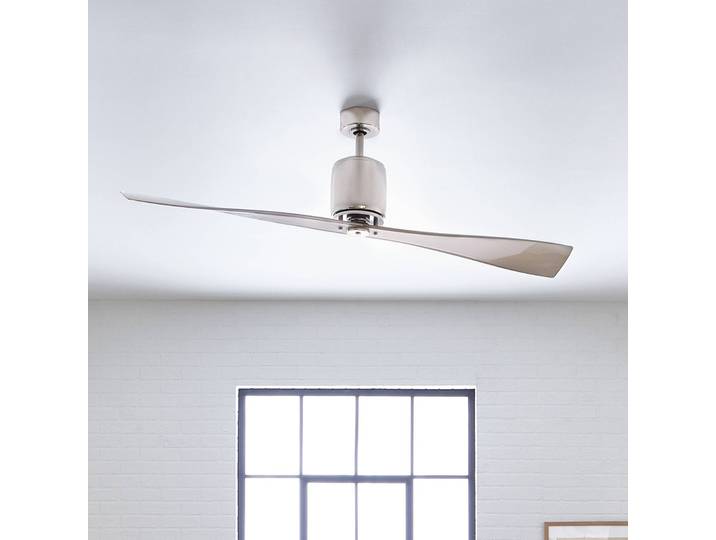 KICHLER Deckenventilator Ferron, Flügel nickel Ferron, alu / grau / zink, für Wohn- / Esszimmer, Metall
