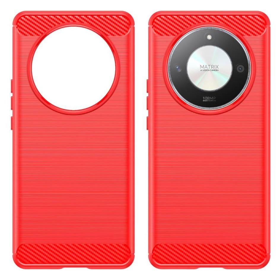Cover-Discount Honor Magic6 Lite - Metall Carbon Look Hülle rot (Honor Magic6 Lite) (660167080B)
