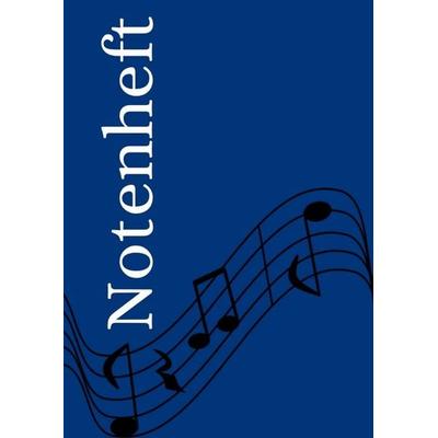Notenheft: DIN A4 Notenlinienheft | 44 Seiten mit 12 Notenzeilen / Systeme pro Blatt | Papier 90g/m² | Musikheft mit Notenlinien -