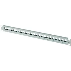 Telegärtner Netzwerk Patchpanel 19" Modulträger 1 HE ohne Kabelabfangung, Server Zubehör, Grau