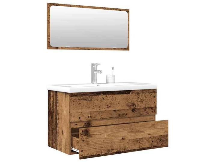 Ensemble de meubles de salle de bain avec meuble vasque, lavabo intégré et miroir – ensemble de meubles de salle de bain mo