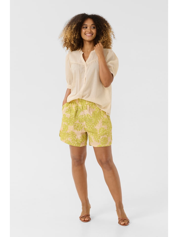 CULTURE Shorts in Beige/ Grün - S