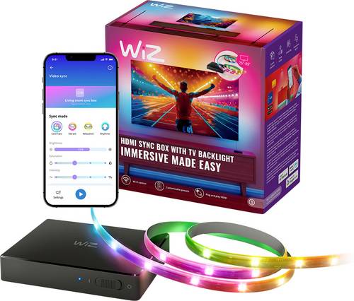 WiZ Sync box starter kit 75"-85" EU 8720169078628 LED-Streifen-Set 240V 340cm Mehrfarbig 1St.