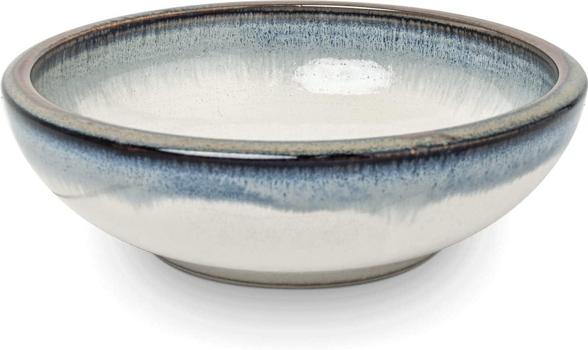 Handgemaakte witte saladekom serveerschaal voor maaltijden - Diameter: 20,5 cm