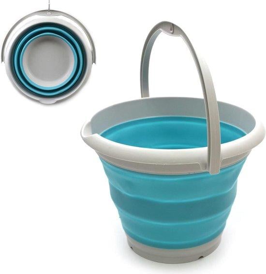 Famanu Opvouwbare Emmer 10 liter - Glanzend blauw