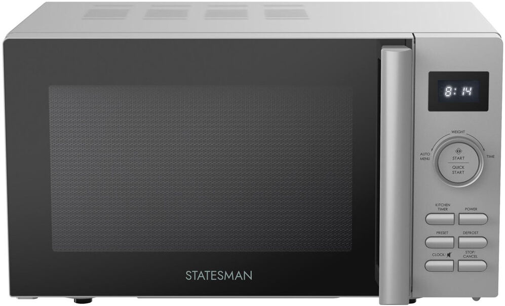 Statesman 20L 800W Digital Solo Microwave Black Silver 26.2cm H X 45.2cm W X 39.2cm D