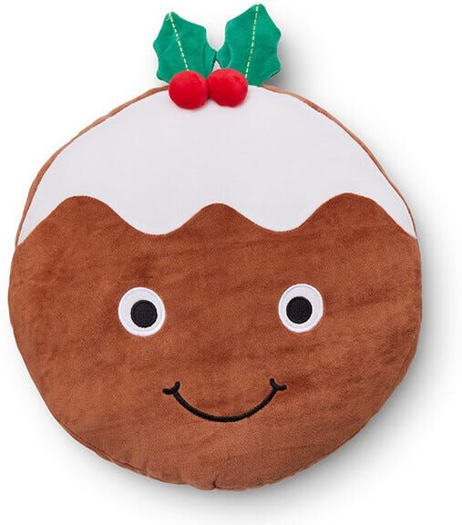 Catherine Lansfield 3D Christmas Pudding Cushion Brown