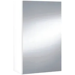 Dmora Badezimmer-Wandschrank Lafayette, Säulenschrank für Badezimmer, Hängendes Schließfach, Glänzende Weiße Farbe, 40x21h65 - 1 Tür cm