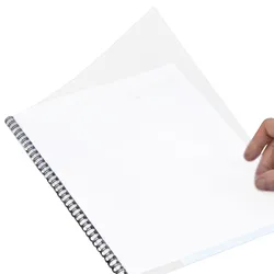 100 SPRINTIS - Deckblätter, DIN A3, Hart-PVC 200 μm, 100 Stück, Deckfolie, Blätter, Folie, transparent