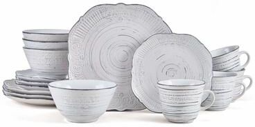 Pfaltzgraff Gray Isabella 16 Piece Dinnerware Set