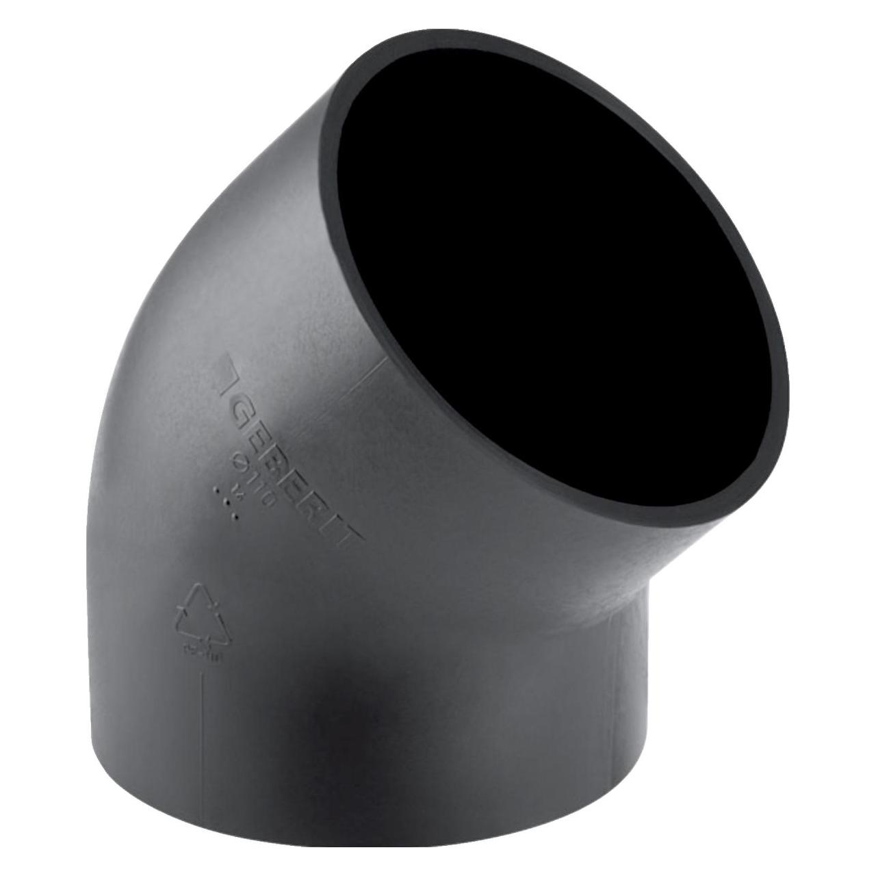 Geberit PEH-Bogen 45 Grad Ø 56 mm (363.045.16.1)